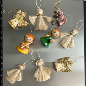 Handcrafted Angel and Mouse Ornaments Set